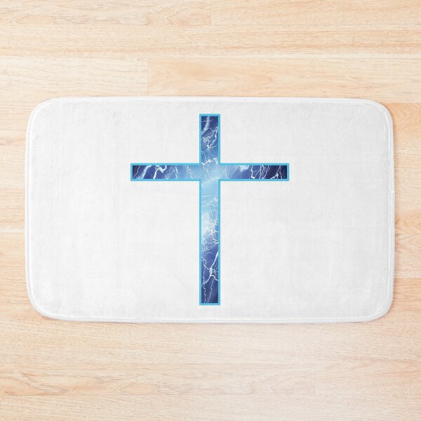 Item preview, Heavenly Powerful Lightning Blue Cross designed and sold by Brainstorming99.
