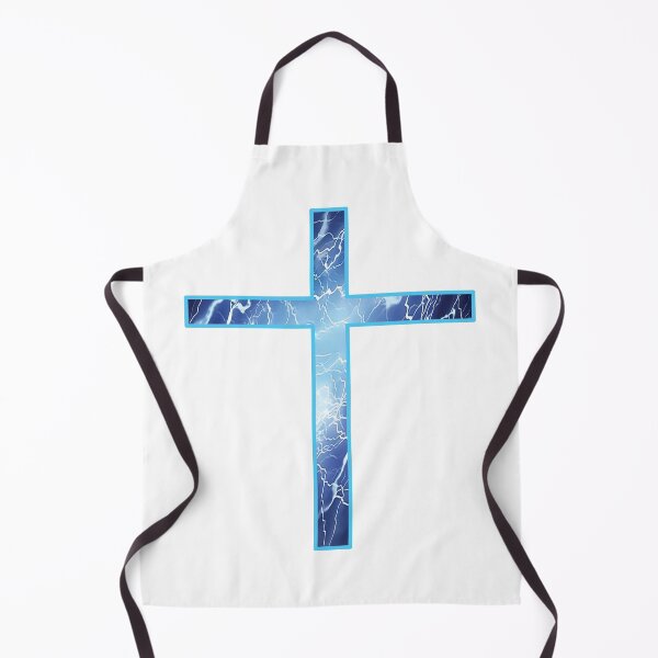 Item preview, Heavenly Powerful Lightning Blue Cross designed and sold by Brainstorming99.
