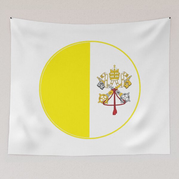 Item preview, Vatican City Flag Circle Yellow White Keys Tiara designed and sold by NTGUILTY.