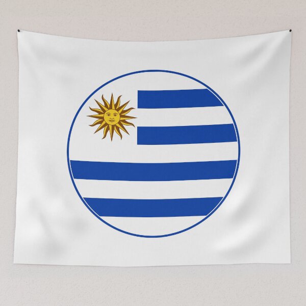 Item preview, Uruguay Flag Circle Blue White Sun of May designed and sold by NTGUILTY.