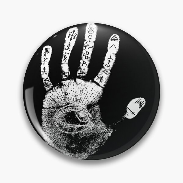 Item preview, All Seeing Eye - Esoteric Hand Print in White Ink designed and sold by 8thSin.