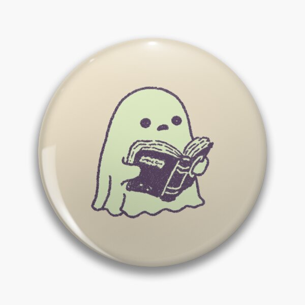 Item preview, Reading Ghost, cute pastel illustration designed and sold by Magnificent Lizard.