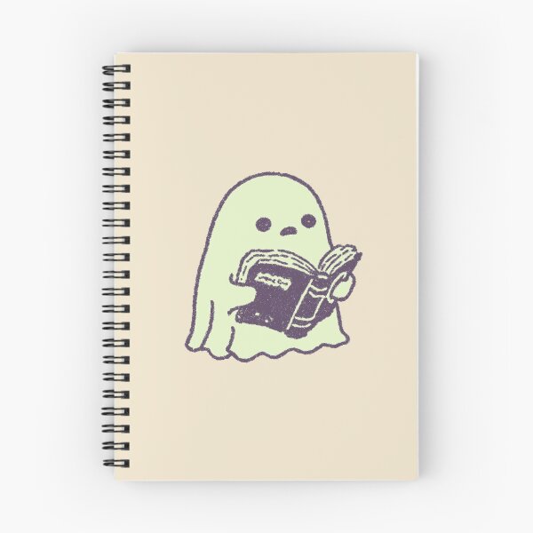 Item preview, Reading Ghost, cute pastel illustration designed and sold by Magnificent Lizard.