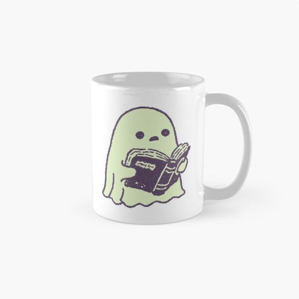 Item preview, Reading Ghost, cute pastel illustration designed and sold by Magnificent Lizard.
