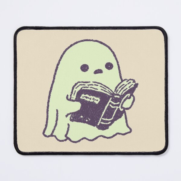 Item preview, Reading Ghost, cute pastel illustration designed and sold by Magnificent Lizard.