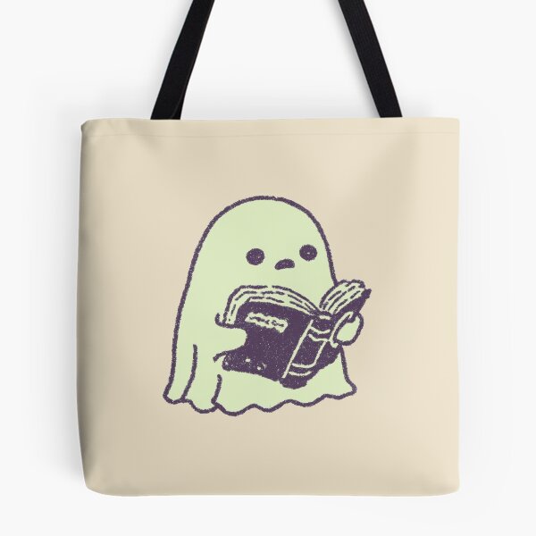 Item preview, Reading Ghost, cute pastel illustration designed and sold by Magnificent Lizard.