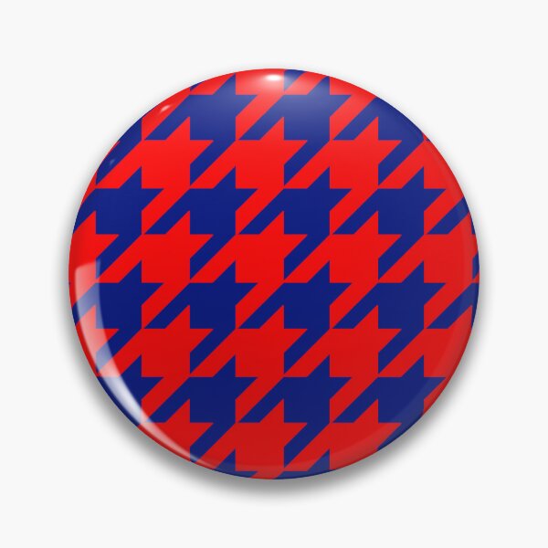 Item preview, Red Blue Houndstooth Check Pattern Design  designed and sold by PatternTitan.