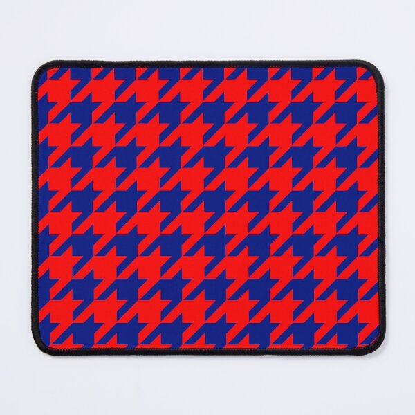 Item preview, Red Blue Houndstooth Check Pattern Design designed and sold by PatternTitan.