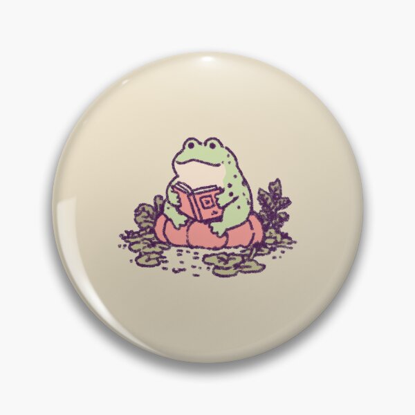 Item preview, Pumpkin Reading Frog, textured pastel illustration designed and sold by Magnificent Lizard.