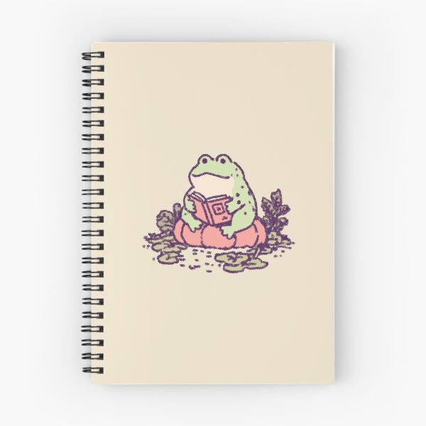 Item preview, Pumpkin Reading Frog, textured pastel illustration designed and sold by Magnificent Lizard.