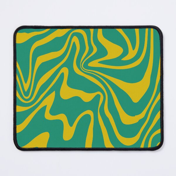 Item preview, Groovy Green & Yellow Wavy Abstract Pattern – Retro Psychedelic Art designed and sold by Infinite drip.