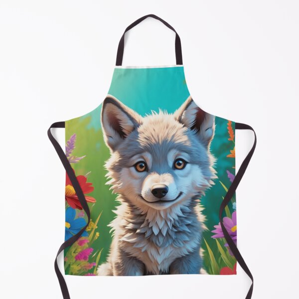 Item preview, Beautiful Wolf in the flowers designed and sold by Sweet Dreams Ambience.