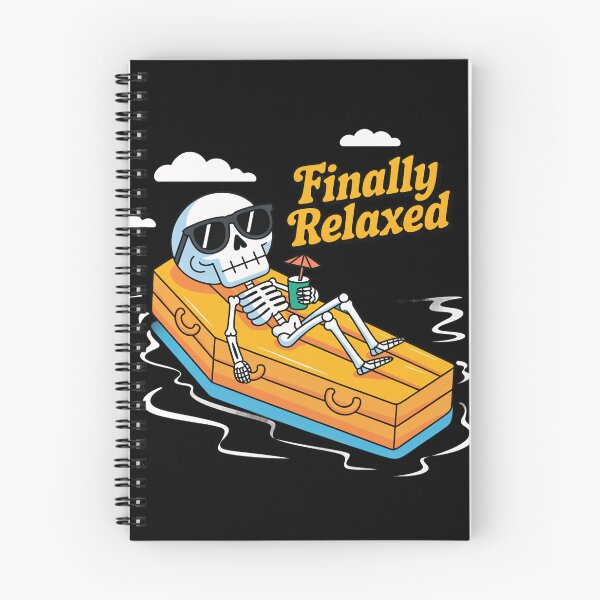 Item preview, Finally Relaxed – Funny Skeleton Floating on Coffin Pool Float | Dark Humor Beach Design colored designed and sold by Ammar Studio.