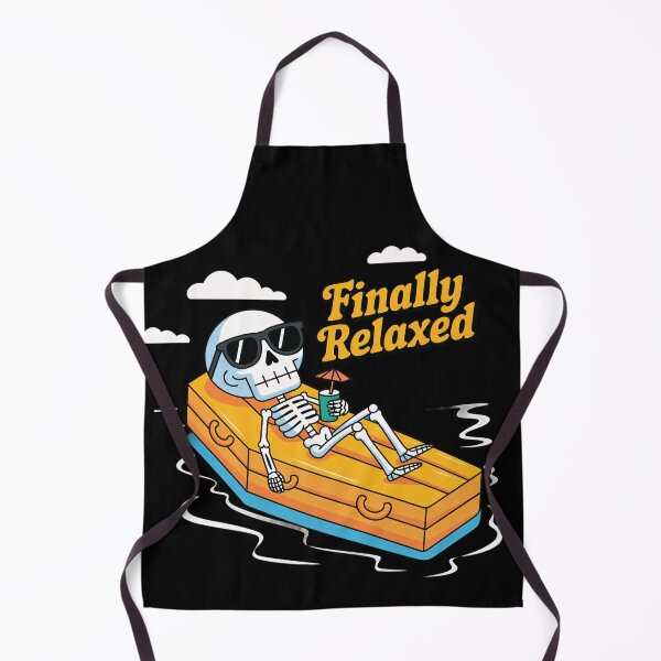 Item preview, Finally Relaxed – Funny Skeleton Floating on Coffin Pool Float | Dark Humor Beach Design colored designed and sold by Ammar Studio.