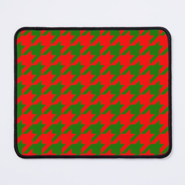 Item preview, Red Green Houndstooth Check Pattern Design designed and sold by PatternTitan.