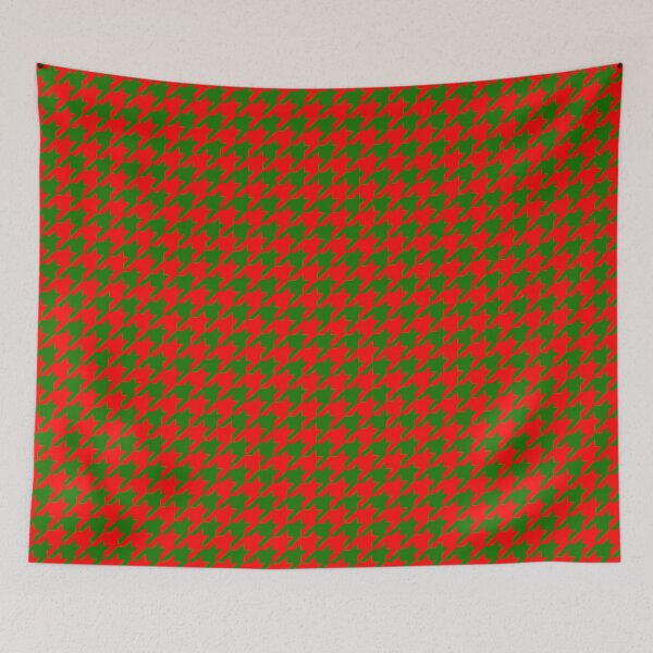 Item preview, Red Green Houndstooth Check Pattern Design  designed and sold by PatternTitan.