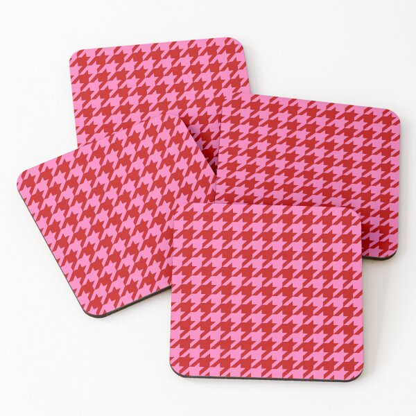 Item preview, Red Pink Houndstooth Check Pattern Design  designed and sold by PatternTitan.