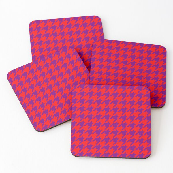 Item preview,  Red Purple Houndstooth Check Pattern Design  designed and sold by PatternTitan.
