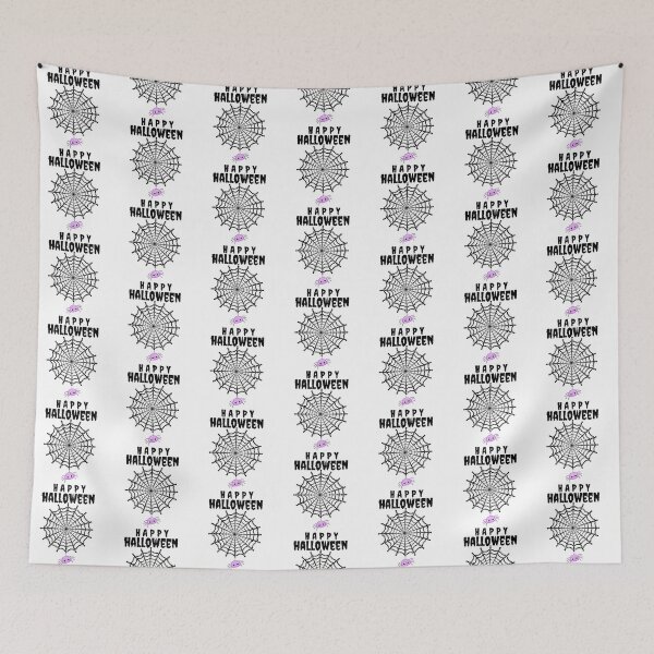 Item preview, Happy Halloween Spiderweb Dot Art designed and sold by Cardiff Creative.