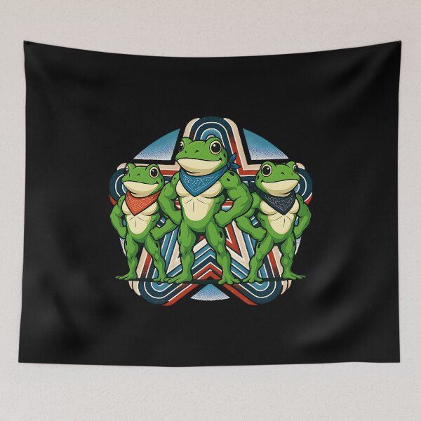 Item preview, Mighty Frog Resistance Squad | Bandana Amphibian Unity Art | Retro Power Graphic designed and sold by NSB-Design.
