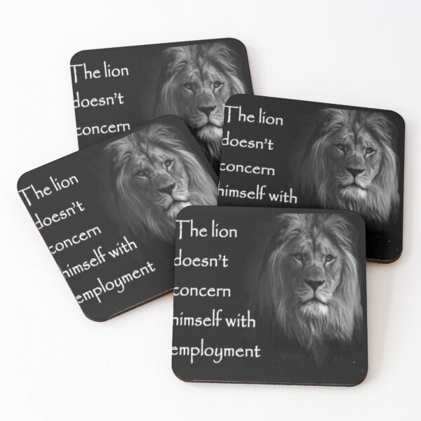 Item preview, The lion doesn't concern himself with employement designed and sold by Shrewd Mood.