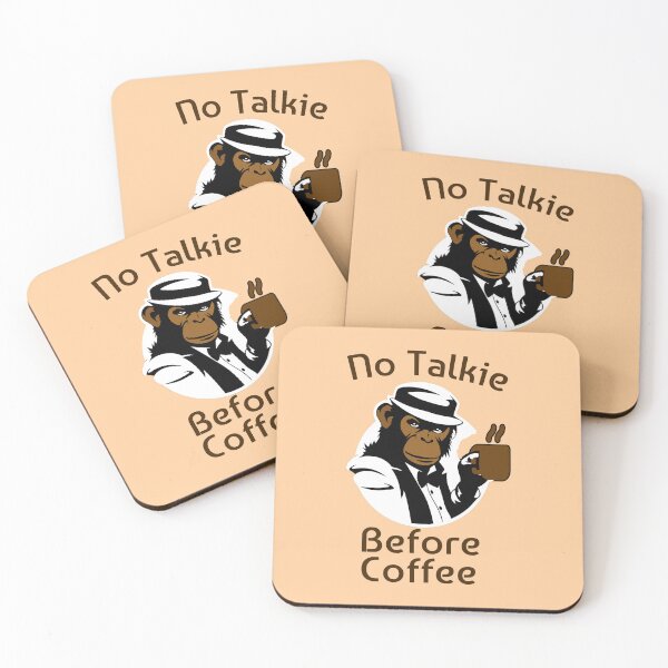 Item preview, No Talkie Before Coffee designed and sold by Vibezo.