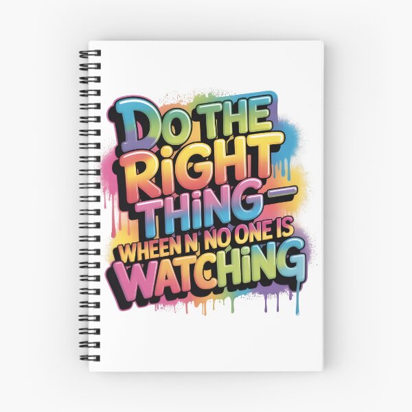 Item preview, Do The Right Thing: Neon Graffiti Motivation Quote designed and sold by SalahuTheBoss.