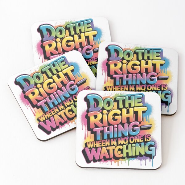 Item preview, Do The Right Thing: Neon Graffiti Motivation Quote designed and sold by SalahuTheBoss.