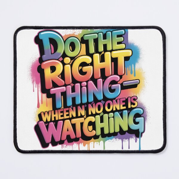 Item preview, Do The Right Thing: Neon Graffiti Motivation Quote designed and sold by SalahuTheBoss.