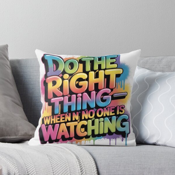 Item preview, Do The Right Thing: Neon Graffiti Motivation Quote designed and sold by SalahuTheBoss.
