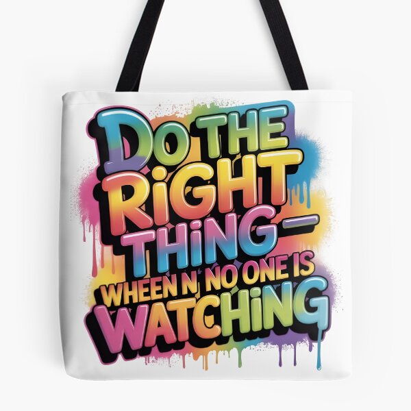 Item preview, Do The Right Thing: Neon Graffiti Motivation Quote designed and sold by SalahuTheBoss.