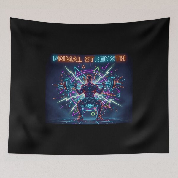 Item preview, Primal Strength – Neon Gym Power Design designed and sold by Gletschie.
