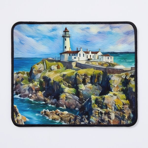 Item preview, Lighthouse with Rocks designed and sold by tomorrowsart.