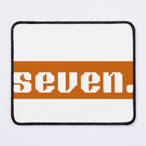Item preview, Modern Orange & White "Seven." Statement Shirt designed and sold by Sofialaamarita1.