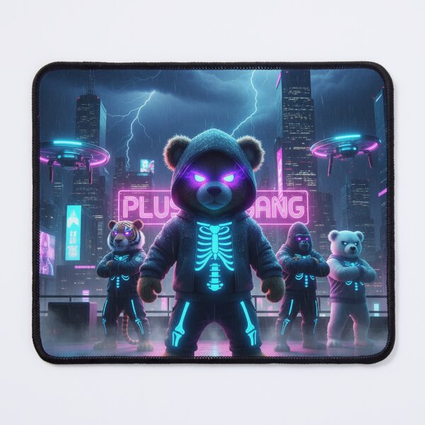 Item preview, Plushi Gang – Cyberpunk Teddy Bears in Neon Rebellion designed and sold by PLUSHIWORLDtm.