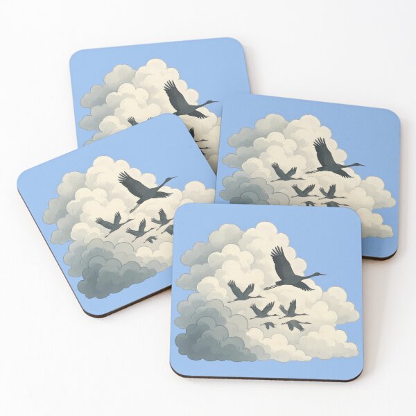 Item preview, A Flock of Cranes Against a Canvas of Clouds designed and sold by IraBum.