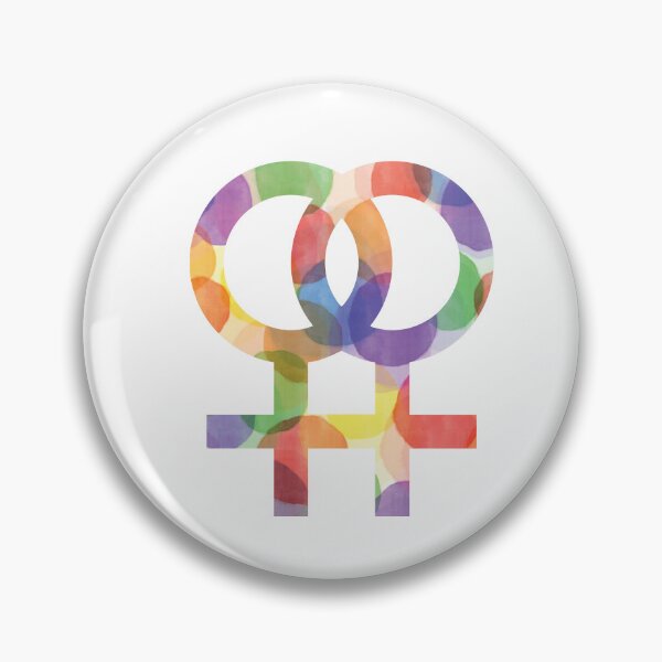 Item preview, Watercolour Rainbow Circles Lesbian Pride Venus Symbol (WLW) designed and sold by RyanGDesign.