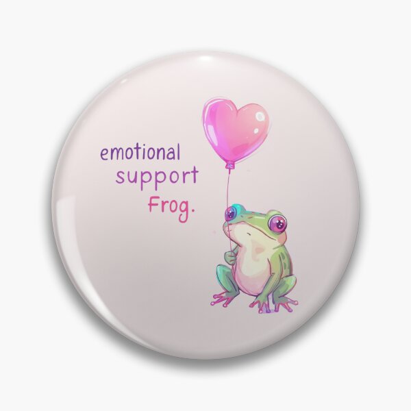 Item preview, Emotional support frog designed and sold by Pastel & Neon art store.