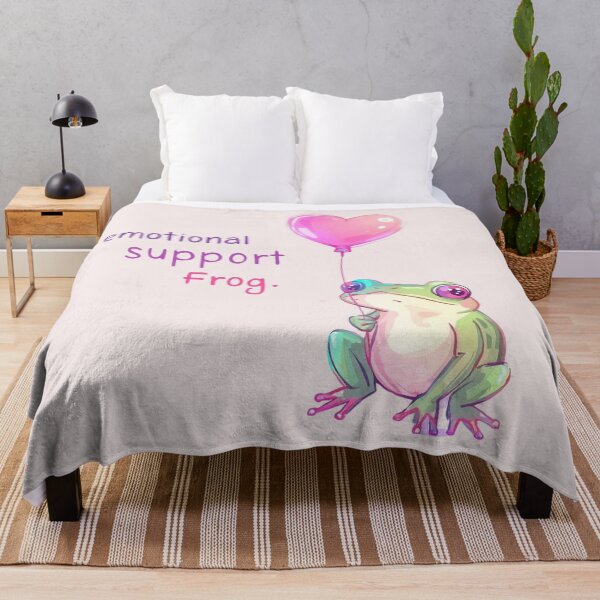 Item preview, Emotional support frog designed and sold by Pastel & Neon art store.