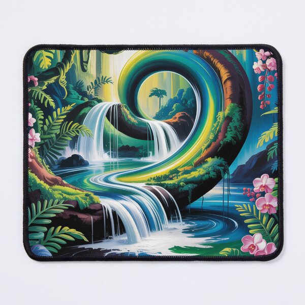 Item preview, Еxotic landscape with a mesmerizing waterfall. designed and sold by Lilashakti ⭐️ ⭐️ ⭐️ ⭐️ ⭐️.