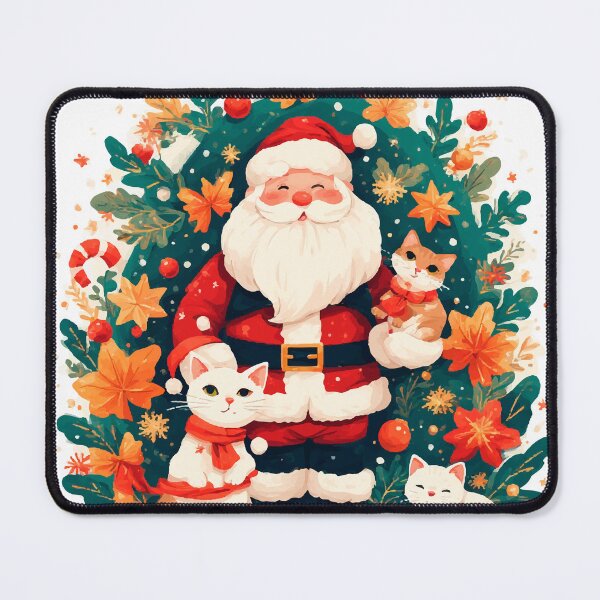 Item preview, Santa Claus and Feline friends designed and sold by Maioriz.