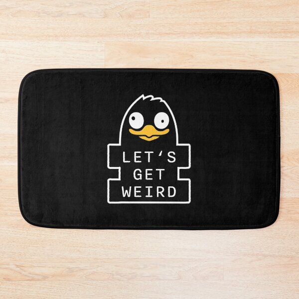 Item preview, Lets Get Weird Penguin Funny Quirky Humor Statement designed and sold by shirt-o-mat.