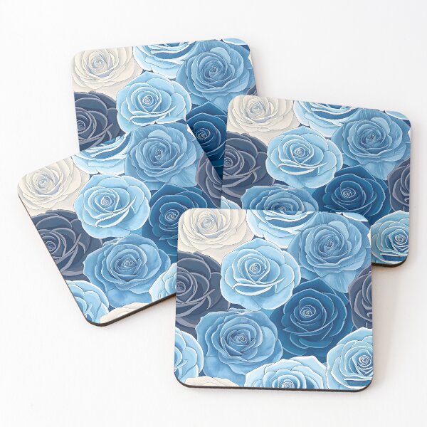 Item preview, Blue rose pattern designed and sold by trendspatterns.