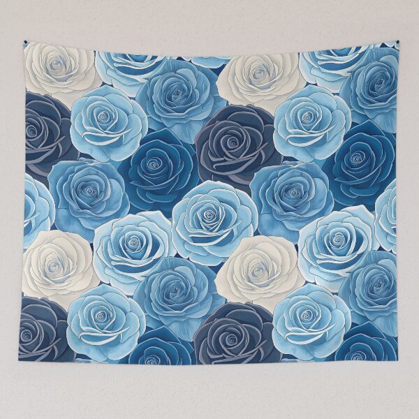 Item preview, Blue rose pattern designed and sold by trendspatterns.