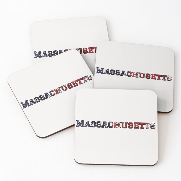Item preview, Massachusetts USA Flag Typography – Patriotic Stars and Stripes American Pride Design designed and sold by Long Family Gifts.