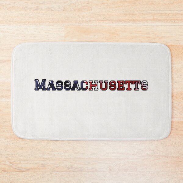Item preview, Massachusetts USA Flag Typography – Patriotic Stars and Stripes American Pride Design designed and sold by Long Family Gifts.