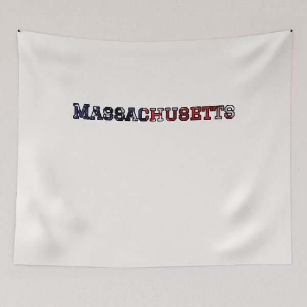 Item preview, Massachusetts USA Flag Typography – Patriotic Stars and Stripes American Pride Design designed and sold by Long Family Gifts.