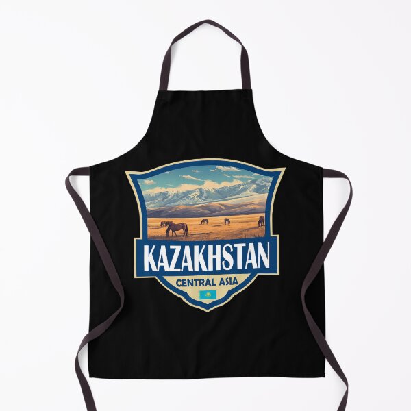 Item preview, Kazakhstan Illustration Retro Badge designed and sold by KrisSidDesigns.