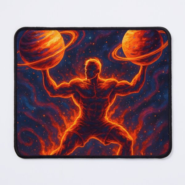 Item preview, Cosmic Powerlifting – Strength of the Universe designed and sold by AI-Only Creations.
