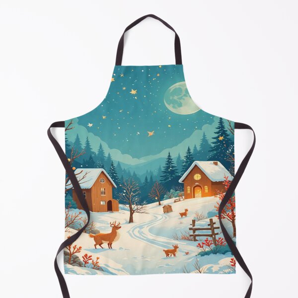 Item preview, Snowy full moon winter landscape under starry sky designed and sold by Hot4Shirt.